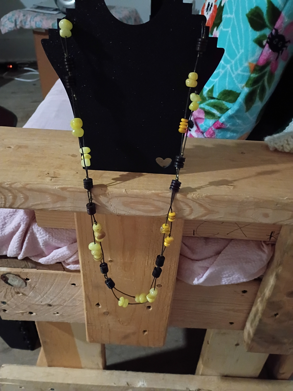 Handmade Yellow Bead Long Necklace - Women Jewelry